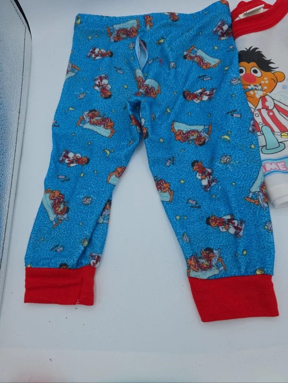 Vintage 70s Sesame Street Bedtime Ernie Crewneck Long Sleeve Pajama Set Size 3T